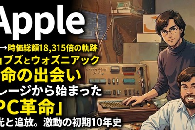 Apple創業期を西口一希が解説。時価総額18,315倍の軌跡、ジョブズとウォズニアックの運命の出会い、ガレージから始まった「PC革命」とは 画像