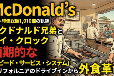 マクドナルド創業期を西口一希が解説。時価総額約1,010倍の軌跡、マクドナルド兄弟の革新とレイ・クロックが広めた「ファストフード革命」とは 画像