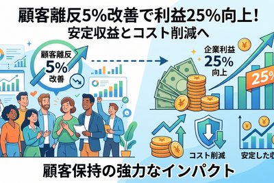 2-6-31：5：25の法則　ー離反を5%改善すると利益が25%改善する 画像