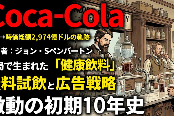 コカ・コーラ創業期を西口一希が解説。130年以上続く「世界最強ブランド」の原点、薬剤師ペンバートンの発明とブランド確立の10年とは
