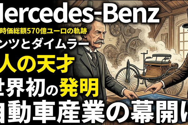 メルセデス・ベンツ創業期を西口一希が解説。ガソリン自動車の誕生と、二人の天才が競い合い、融合して生まれた「高級車の代名詞」とは