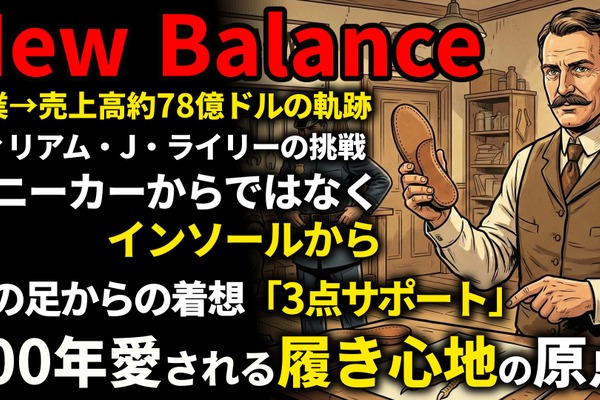 ニューバランス創業期を西口一希が解説。売上高2倍以上の急成長、靴の「インソール」開発から始まったスポーツシューズ革命とは