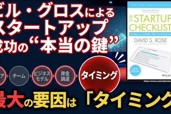 ビル・グロスによるスタートアップ成功の“本当の鍵”。最大の要因は「タイミング」