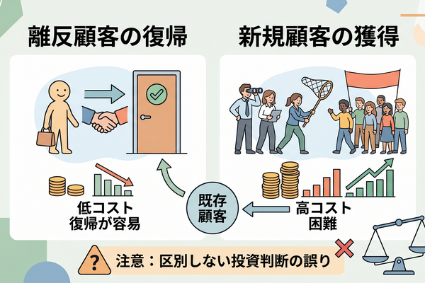 2-6-33：離反顧客の復帰コストと新規獲得コストは区別すべき