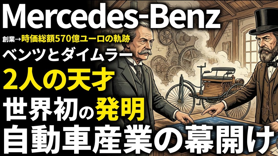 メルセデス・ベンツ創業期を西口一希が解説。ガソリン自動車の誕生と、二人の天才が競い合い、融合して生まれた「高級車の代名詞」とは