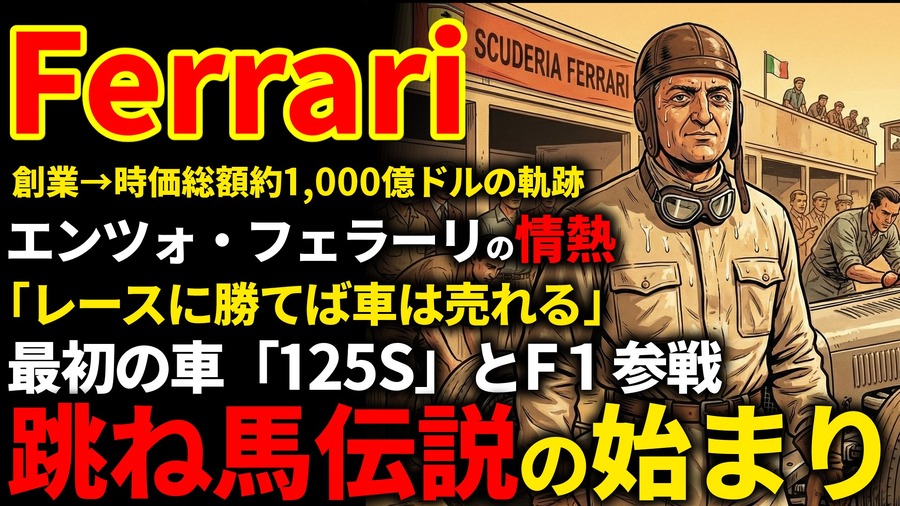 フェラーリ創業期を西口一希が解説。時価総額約10倍の軌跡、純粋な「レーシングスピリット」から始まった高級スポーツカー革命とは