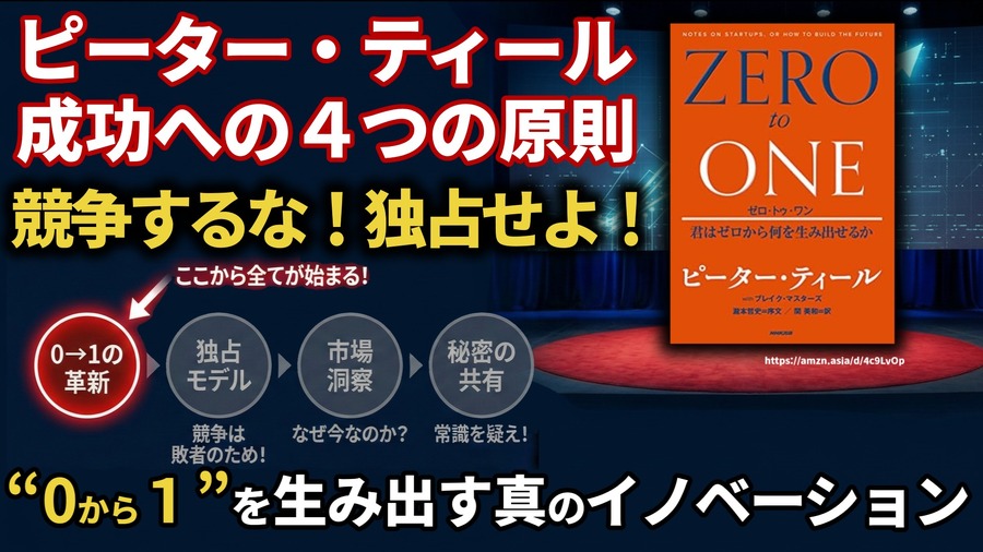 ピーター・ティール成功への4つの原則。“0から1”を生み出す真のイノベーション