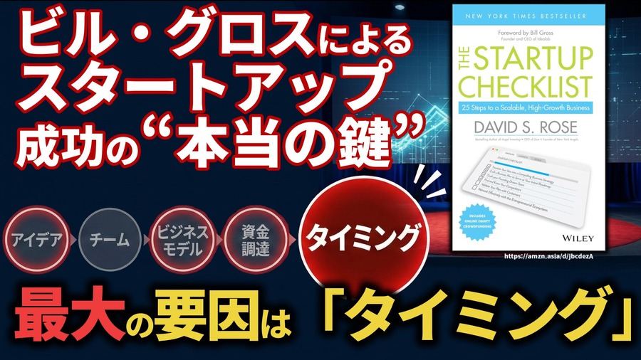 ビル・グロスによるスタートアップ成功の“本当の鍵”。最大の要因は「タイミング」