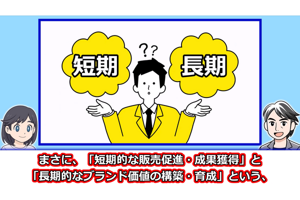 短期成果と長期ブランド育成：動画：良い売上、悪い売上 画像