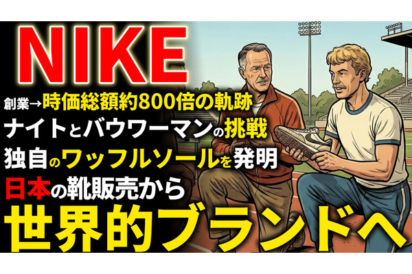 NIKE創業期を西口一希が解説。時価総額約800倍の軌跡、オニツカタイガーの輸入から始まった「スポーツシューズ革命」とは 画像
