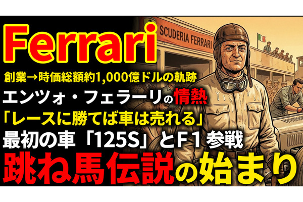 フェラーリ創業期を西口一希が解説。時価総額約10倍の軌跡、純粋な「レーシングスピリット」から始まった高級スポーツカー革命とは 画像