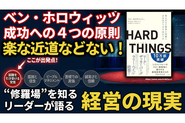 ベン・ホロウィッツ成功への5つの原則。 “修羅場”を知るリーダーが語る経営の現実とは 画像