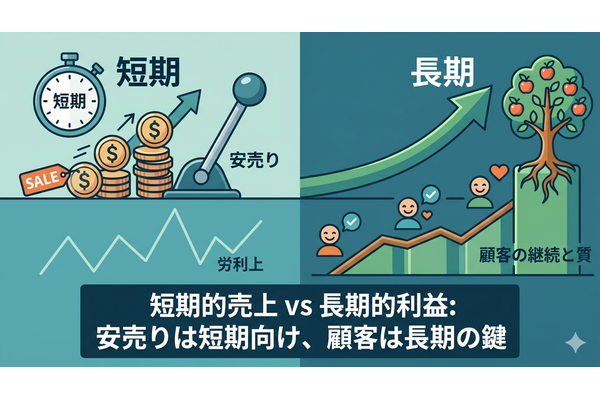 2-6-6：売上に目が向く理由②：売上は短期的に伸ばせる 画像
