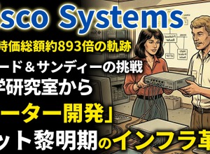 シスコ創業期を西口一希が解説。時価総額約893倍の軌跡、スタンフォード大学の「ルーター」開発から始まったインターネット革命とは 画像