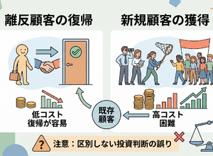 2-6-33：離反顧客の復帰コストと新規獲得コストは区別すべき 画像